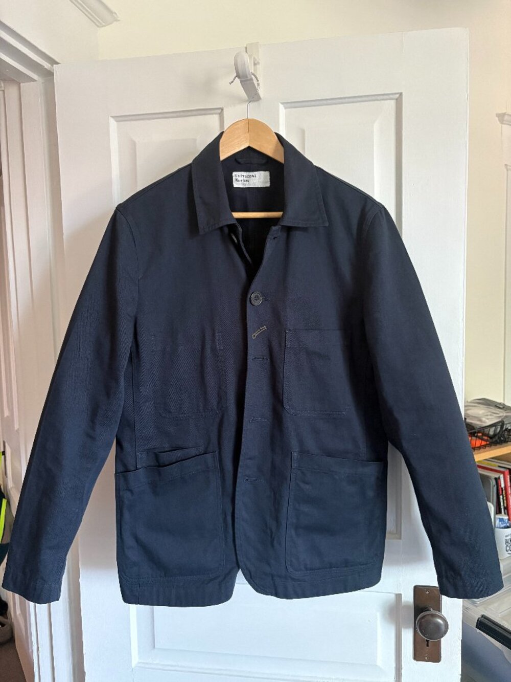 Universal Works Bakers Jacket -- Navy -- Medium